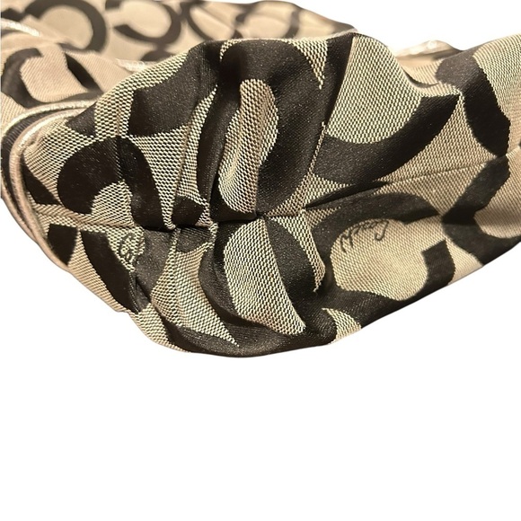 COACH Poppy Black Silver Gray Signature Canvas Large Tote - Picture 5 of 15